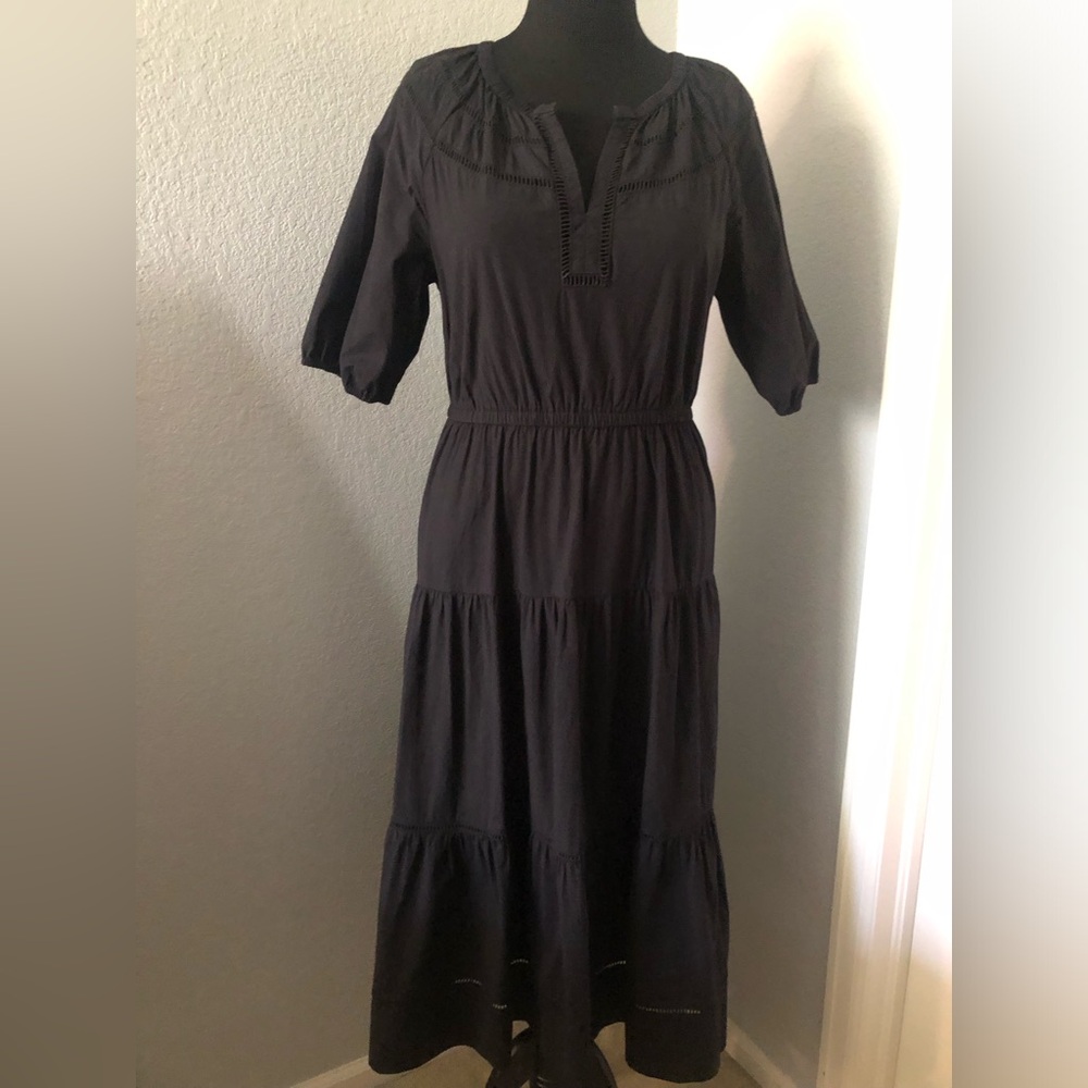 Maxi, cotton blend dress - Ann Taylor